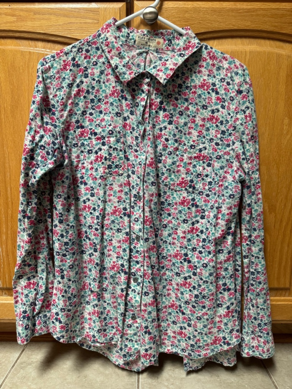 Ruff Hewn Floral Long Sleeve Button-Up Shirt